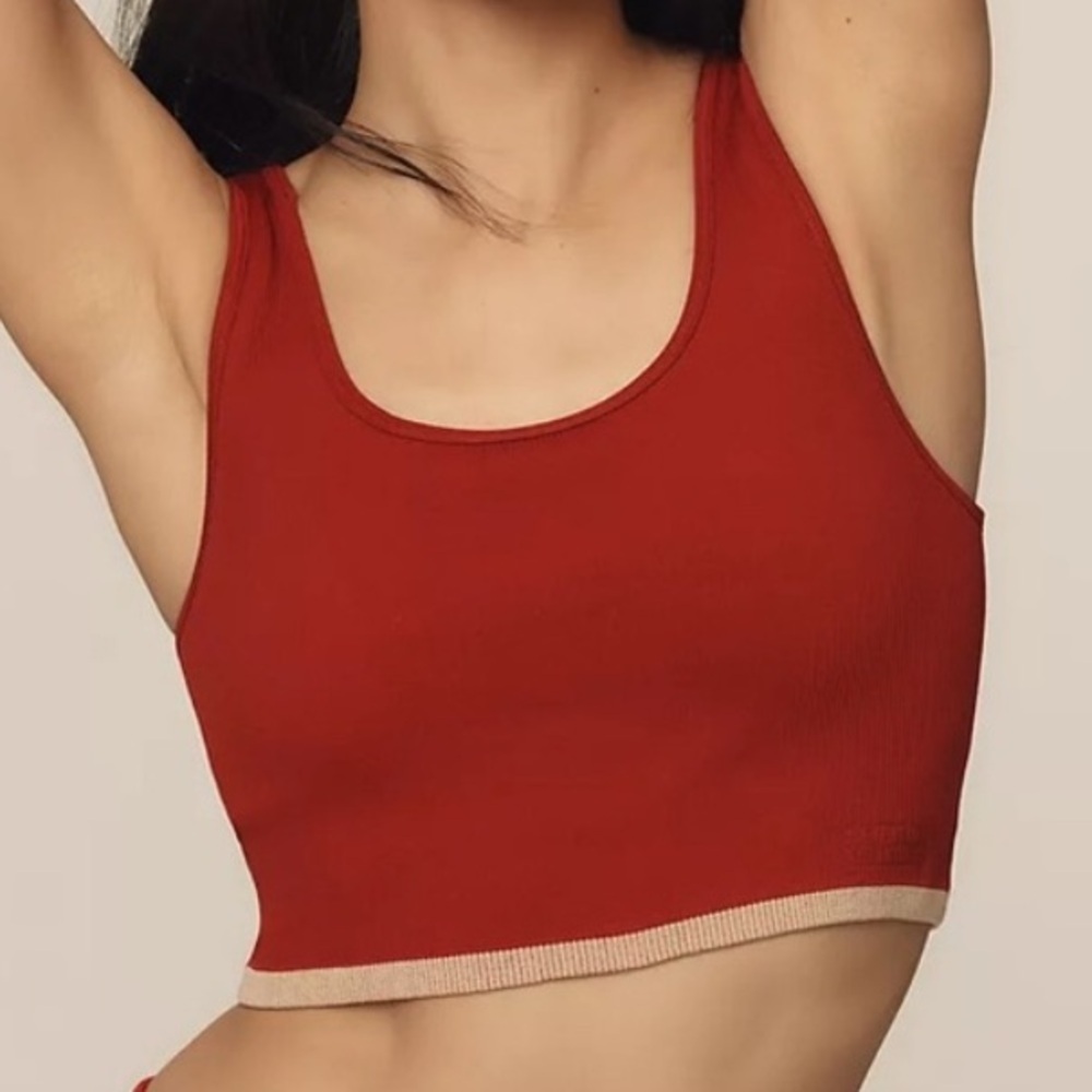 Spiritual Gangster Womens Love Longline Bra sport , Red